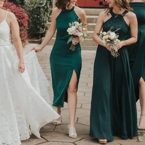 Emerald Green Lulu’s Halter Dress